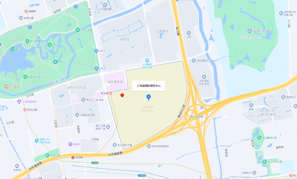 第十六屆世界制藥機械、包裝設備與材料中國展位置